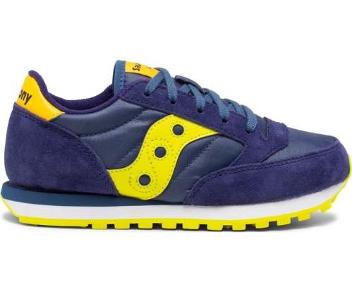 Tenis Saucony Jazz Original Niños Zapatillas Azul Marino / Verde / Amarillo México MX-492-PH